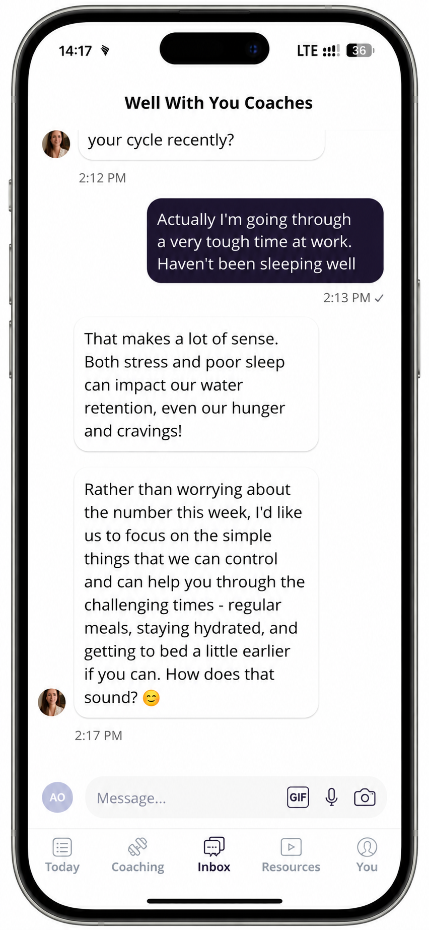 Talk to your health coach